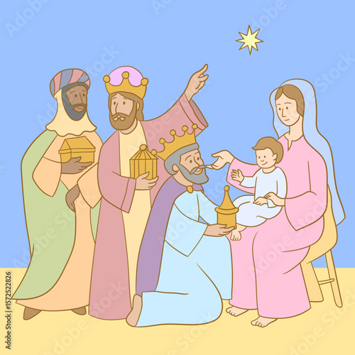 Magi from the East. Tree wise men.