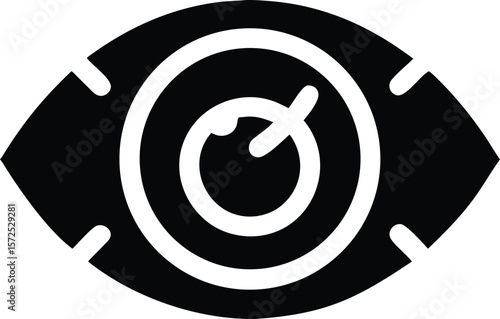 Eye icon. view symbol black and white