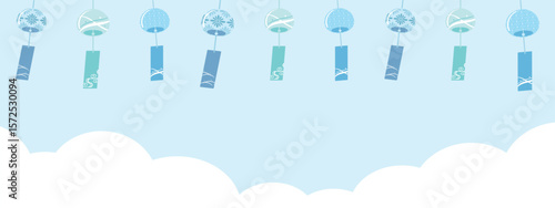 爽やかな風鈴と青空のバナー