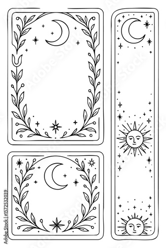 Collection of Tarot Card Hand Drawn Style Vector Illustrations, Mystical Fortune Telling, Occult, Astrology, Magical Esoteric Art, Perfect for Posters, Stickers, Spiritual Designs, and Divination