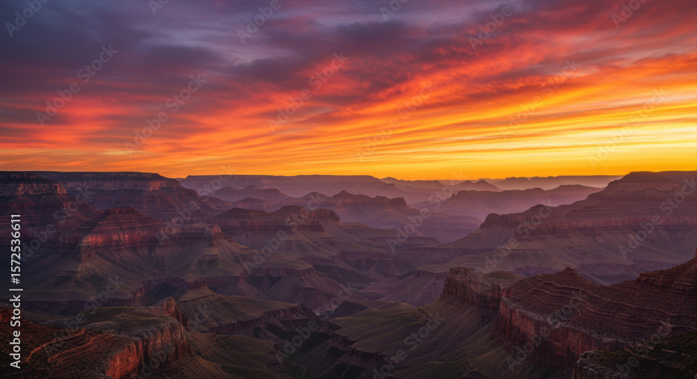 Fototapeta premium Grand canyon sunrise landscape