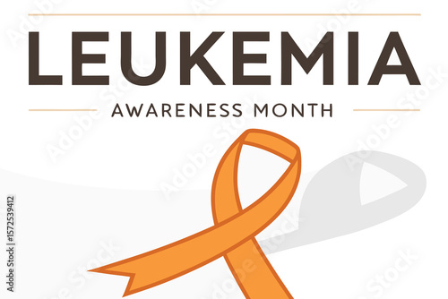 Leukemia Awareness Month Orange Ribbon