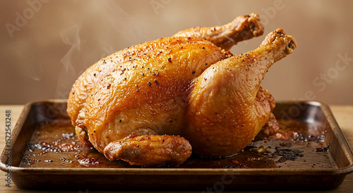 Wallpaper Mural roasted chicken legs on baking sheet, a whole hot fried chicken  Torontodigital.ca