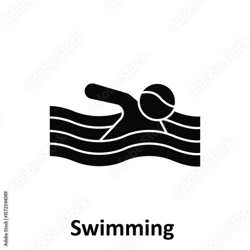 Swimming Vector Icon which can easily modify or edit