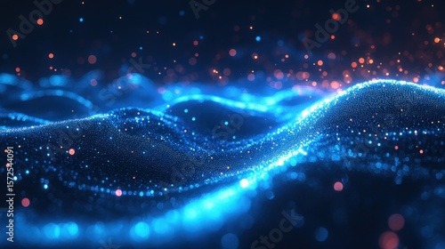 Glowing Particle Waves Flowing in Dark Space (1)