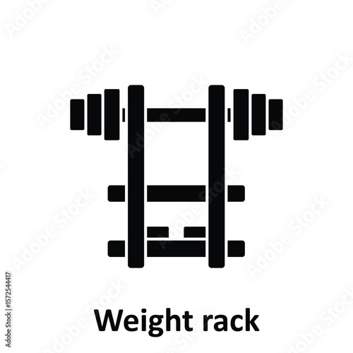 Weight rack Vector Icon which can easily modify or edit