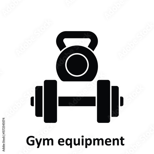 Gym equipment Vector Icon which can easily modify or edit