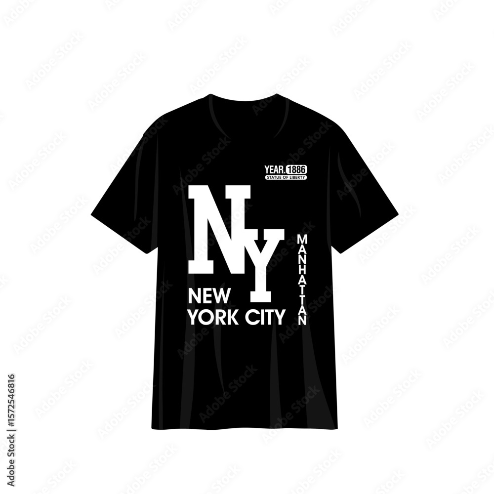 Naklejka premium new york lettering tee typography graphic t shirt print vector illustration design