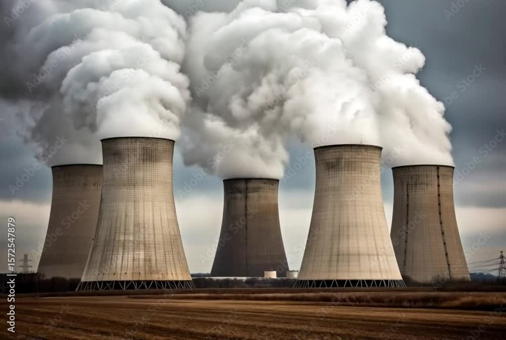 Nuclear Power Plant Cooling Towers | Industrial Energy Production for Climate Change Debate Nuclear Power Plant Cooling Towers | Industrial Energy Production for Climate Change Debate