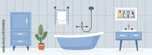 Bathroom facilities. Bathroom interior. Toilet design. Soap shelf. Shower faucet. Wardrobe. Bathroom furniture. Cupboard. Washbasin.