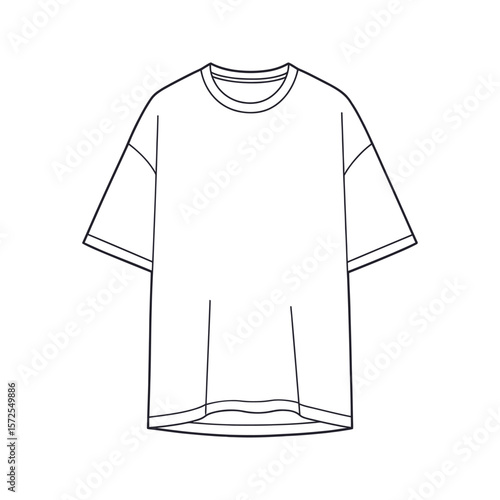 oversized short sleeve crew neck tshirt template fashion design apparel clothing template mockup unisex blank casual