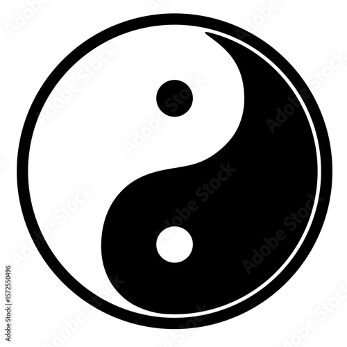 Yin Yang symbol isolated on transparent background