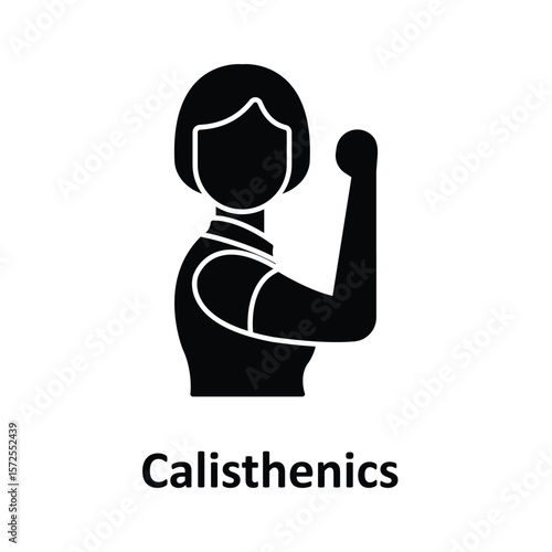 Calisthenics Vector Icon which can easily modify or edit