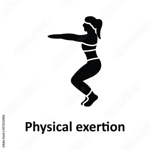 Physical exertion Vector Icon which can easily modify or edit