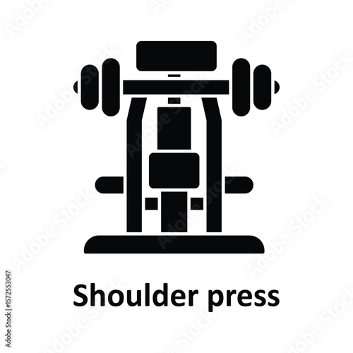 Shoulder press, Vector Icon which can easily modify or edit