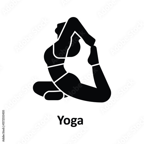 Yoga Vector Icon which can easily modify or edit