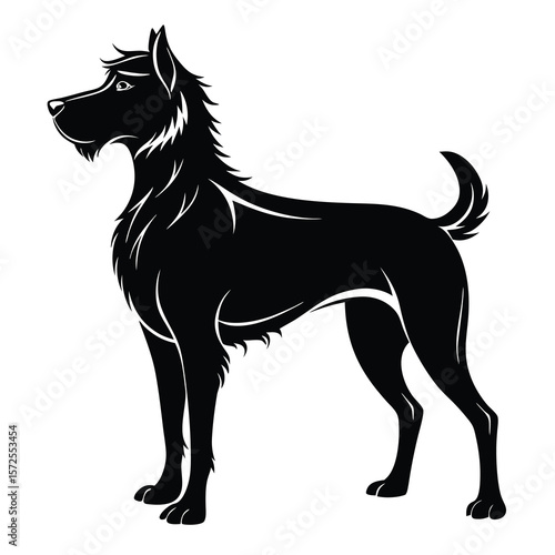 Black silhouette of a dog