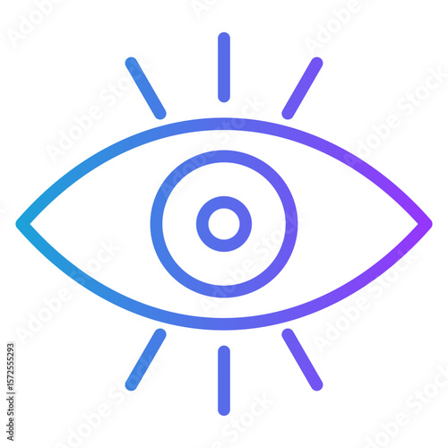Awareness line gradient icon