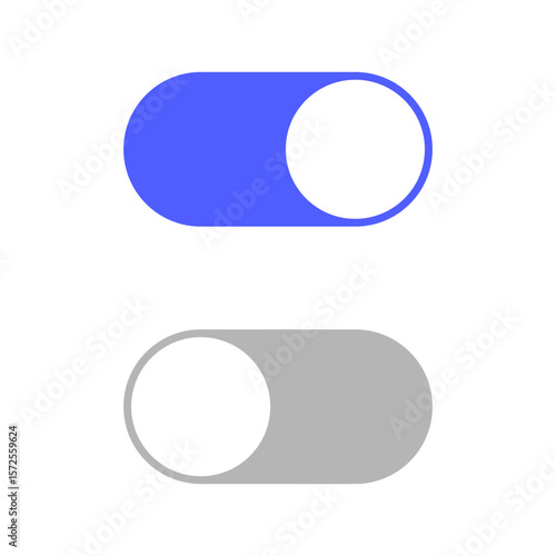 シンプルなトグルボタンのベクターイラスト_31