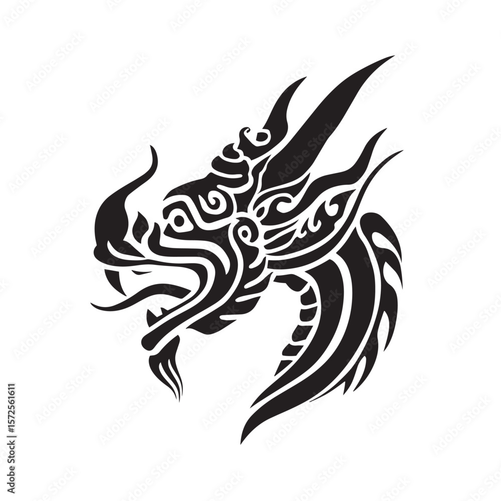 Obraz premium Dragon head logo 