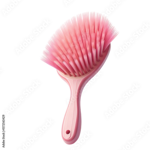 Pink Paddle Hair Brush transparent