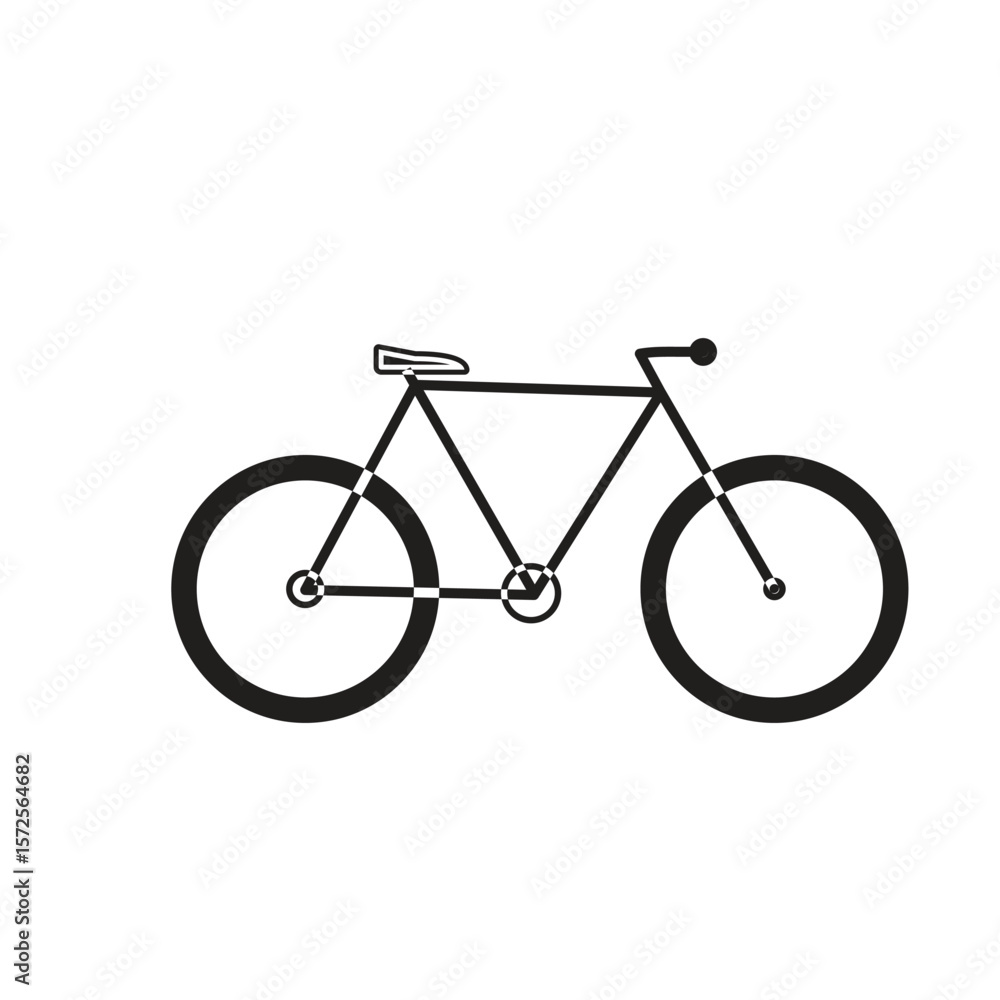 Fototapeta premium bicycle icon on white background