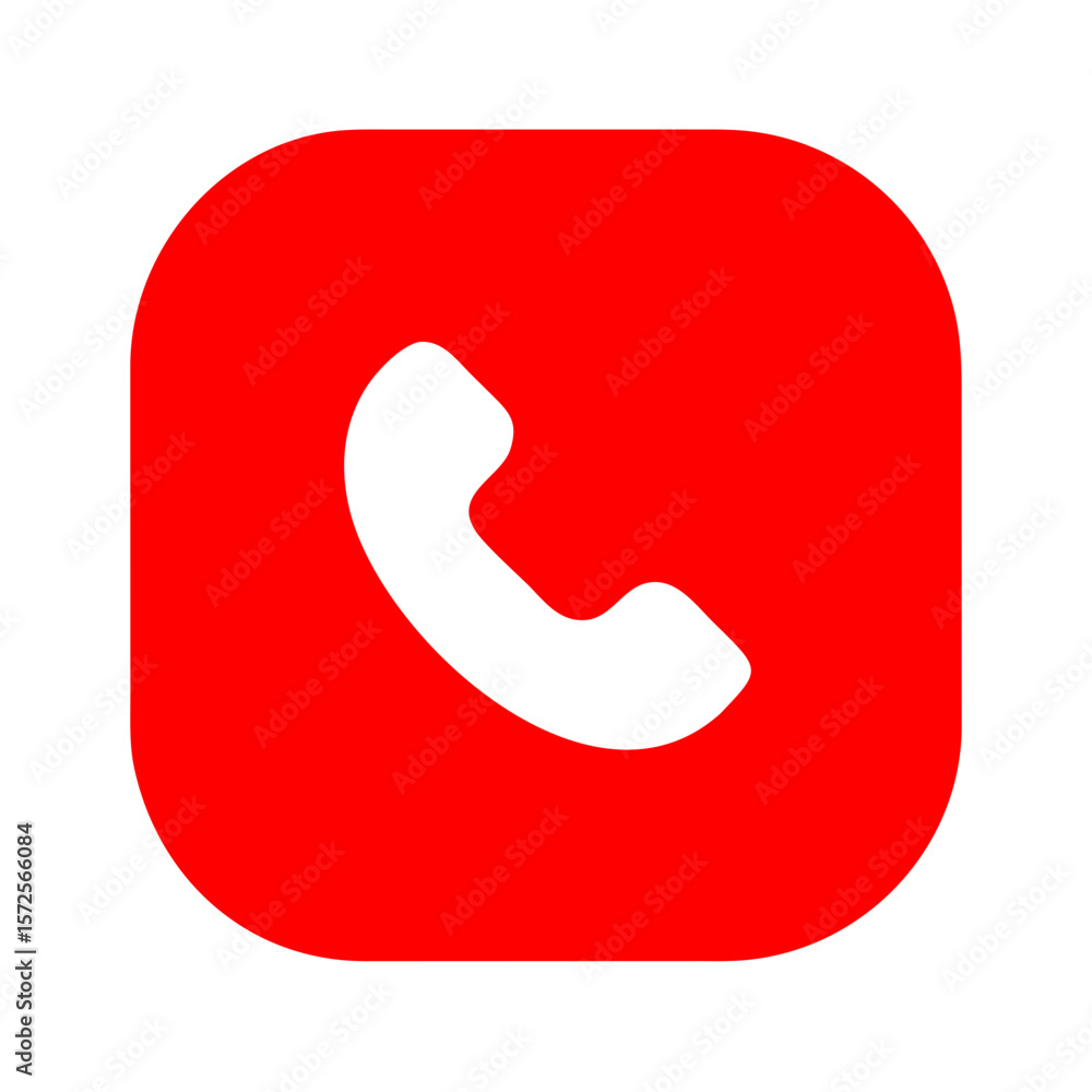 Red glossy round phone call button symbol for web contact and internet communication Red glossy round phone call button symbol for web contact and internet communication