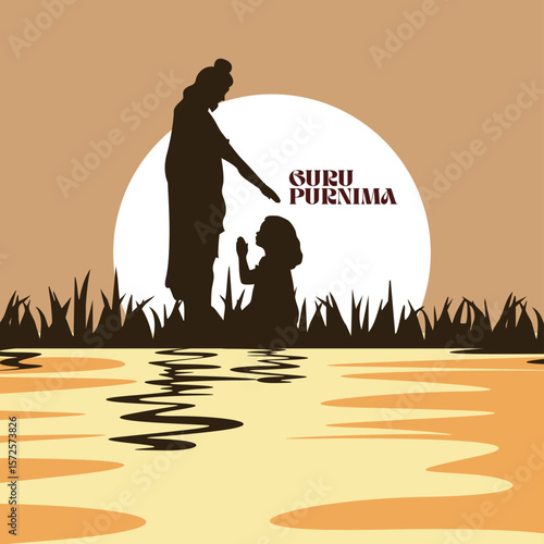 A spiritual tribute on sacred Guru Purnima day  .eps