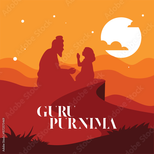 Vector artwork honoring gurus and their wisdom.eps