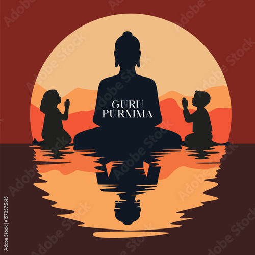Timeless reverence for the guru tradition depicted.eps