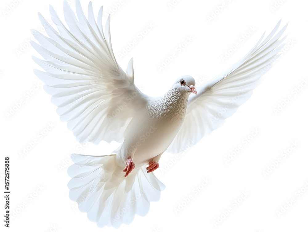 Fototapeta premium White dove in flight