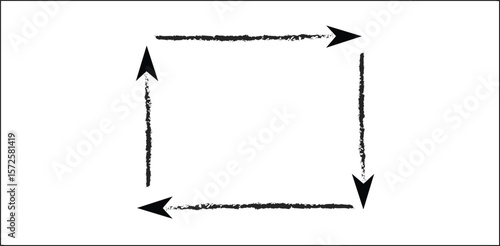 square,arrow,box high resolution vector directional frame for layout guides directional cues social media creatives and digital ad content boxed navigation themes