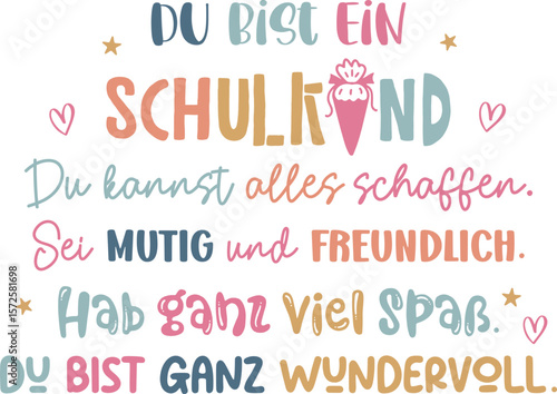 Deutsche Plotterdatei Einschulung, Schulkind , Schulanfang, Schulstart ,Einschulung Geschenk.