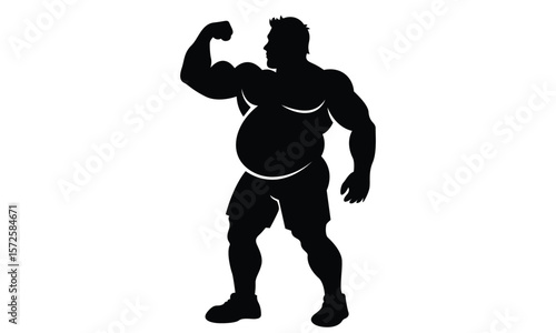 Bad Bod icon Silhouette Style design