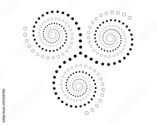 golden ration fibonacci pattern for logo icon background web graphic tattoo. vector illustration.	