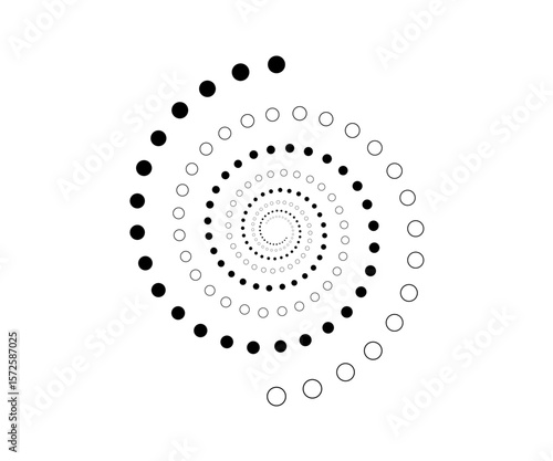 golden ration fibonacci pattern for logo icon background web graphic tattoo. vector illustration.	