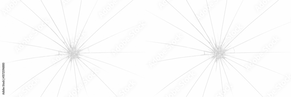 Obraz premium Cracked Glass Texture Isolated on Transparent Background