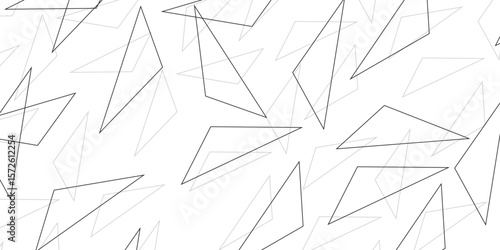 : Abstract background with liens and triangles shape on white background. White and grey geometric overlapping rectangle pattern Geometric background soft shadows as patten ..White polygon textured .