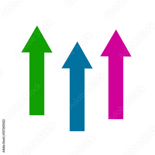 business graph with arrow