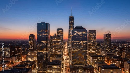 new york city skyline at night