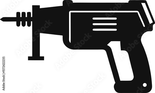 Sawzall Power Tool Black Silhouette with Ergonomic Design