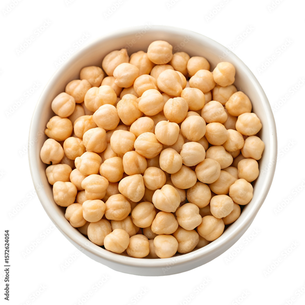 Chickpeas in a bowl isolated on transparent background in natural light with smooth surface detail
Chickpeas in a bowl isolated on transparent background in natural light with smooth surface detail