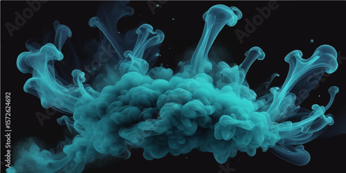 Underwater coral reefs illuminated by natural light, vibrant with diverse textures against a blue water background