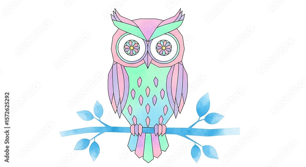Fototapeta premium owl on a branch