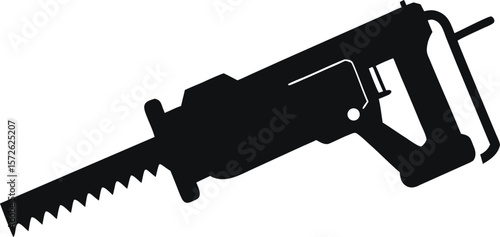 Silhouette of an Electric Sawzall with Front Grip