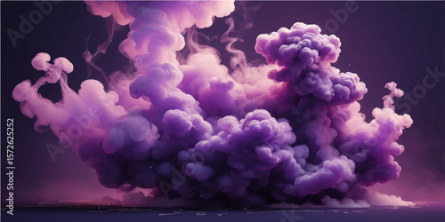 Light blue smoke gracefully rises against a bright white background, creating an abstract cloudscape reminiscent of a serene summer sky