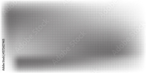 Black and White Abstract Halftone Design with Gradating Dots