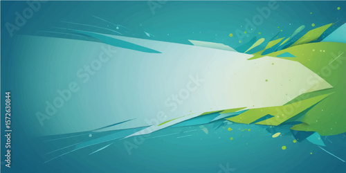 Abstract Graphic Design: Dynamic composition with fragmented shapes and vibrant hues, creating a captivating visual experience.
