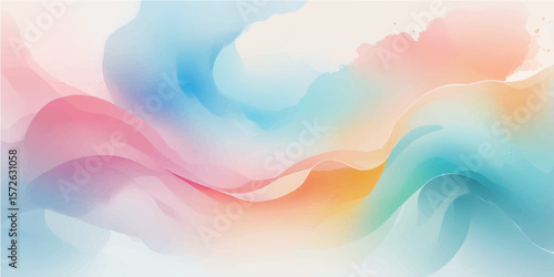 Pastel Wave Abstract: Soft, dreamy pastel hues blend seamlessly into a flowing, wave-like pattern, creating a calming and ethereal abstract background.