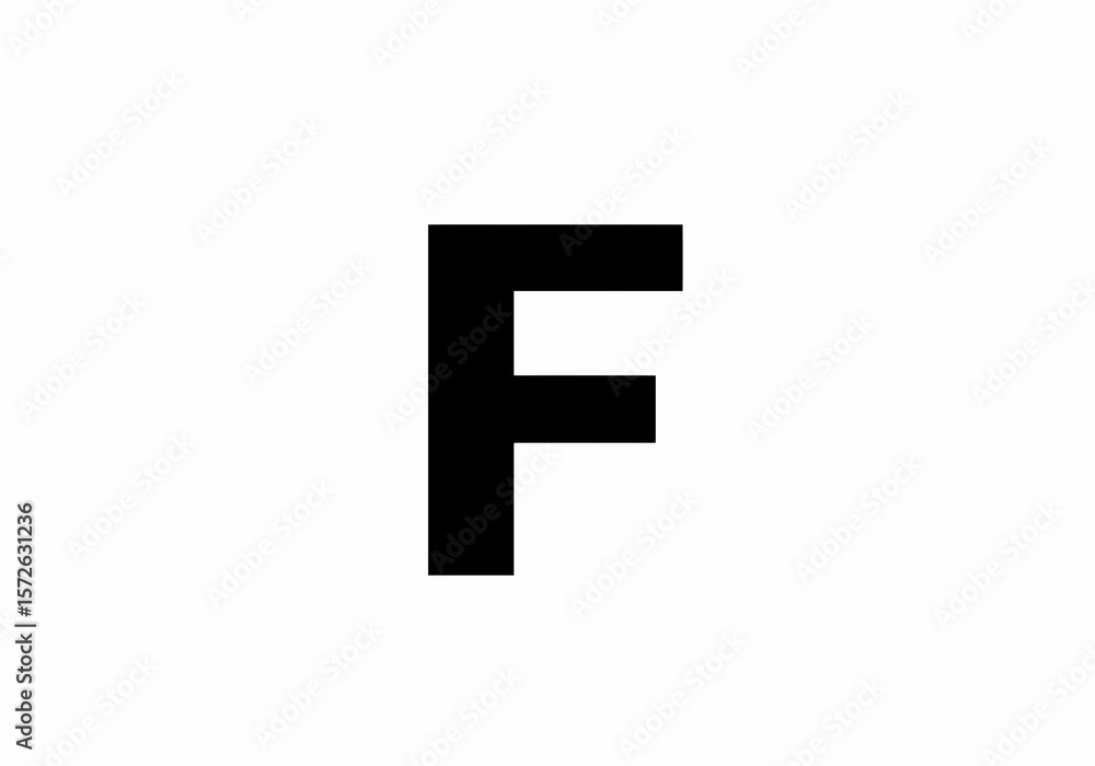 Bold Black Capital Letter F Bold Black Capital Letter F